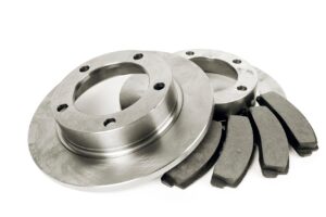 Image of brake rotors and pads